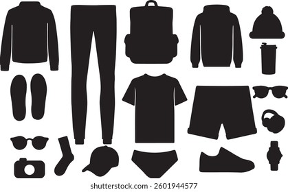 Stylish Clothing Pack Silhouettes Bundle for Fashion and Design Projects