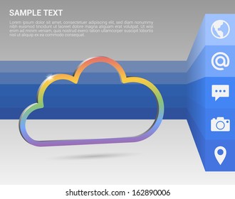 Stylish Cloud Services Illustration