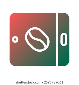Stylish Coffee Bean Icon with Unique Design Style