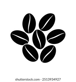 Stylish coffee beans vector illustration, ideal for cafes, logos, packaging, and decor. Add a touch of aromatic charm to your design projects with this versatile graphic.