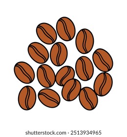 Stylish coffee beans vector illustration, ideal for cafes, logos, packaging, and decor. Add a touch of aromatic charm to your design projects with this versatile graphic.