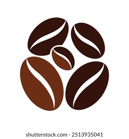 Stylish coffee beans vector illustration, ideal for cafes, logos, packaging, and decor. Add a touch of aromatic charm to your design projects with this versatile graphic.