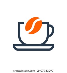 Stylish Coffee Cup Vector Icon Illustration for Office Breaks