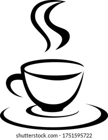 Una taza de café elegante. Vector. Ilustración.