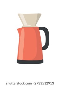 stylish coffee pot with filter for brewing