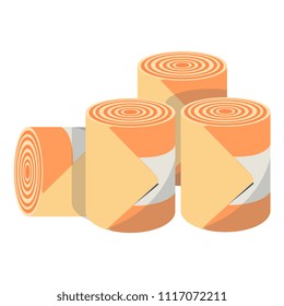 Stylish color Front buts, rear boots, bandages, wrappers, equestrian sport, equestrian ammunition.  Modern vector flat design image isolated on white background Horse riding, horseback riding