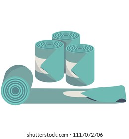 Stylish color Front buts, rear boots, bandages, wrappers, equestrian sport, equestrian ammunition.  Modern vector flat design image isolated on white background Horse riding, horseback riding