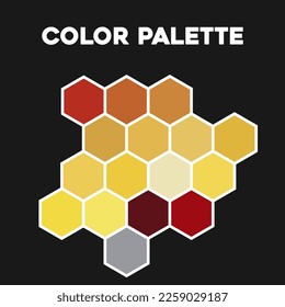 Stylish color palette 2023. Vector illustration