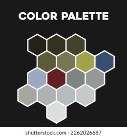 Stylish color palette 2023. Vector illustration