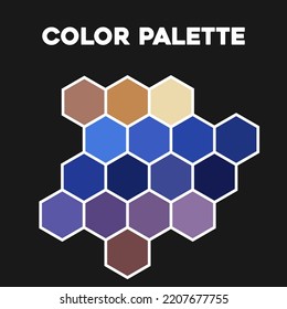 Stylish color palette. Bright colors. Vector