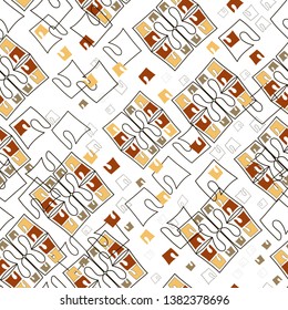 stylish colorful abstract pattern in beige and brown tones