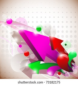 Stylish colorful background with arrows