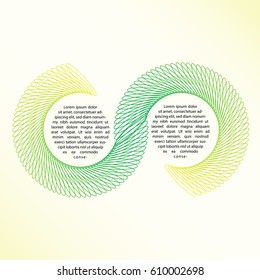 Stylish colorful background with colorful spiral lines. Abstract background texture with geometrical shapes with free space for your text. Vector illustration