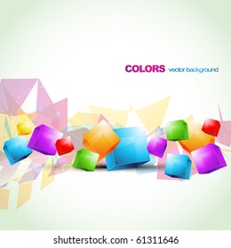 diseño abstracto cubículo elegante y colorido. Fondo Eps10