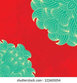 Stylish colorful curly vector background