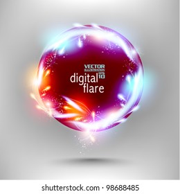 stylish colorful digital flare design