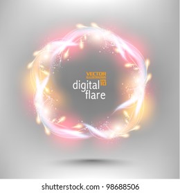 stylish colorful digital flare design