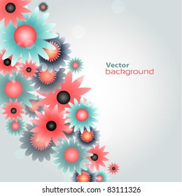 stylish colorful flower background