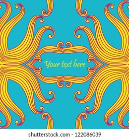 Stylish colorful frame vector background