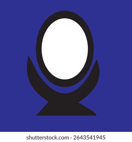 Ícone de espelho colorido e elegante em estilo vetorial elegante, simbolizando beleza, reflexão e decoração. Ideal para maquiagem, moda e design de interiores. Arquivo EPS do Adobe Illustrator incluído.