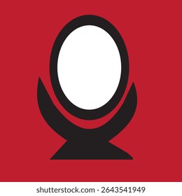 Ícone de espelho colorido e elegante em estilo vetorial elegante, simbolizando beleza, reflexão e decoração. Ideal para maquiagem, moda e design de interiores. Arquivo EPS do Adobe Illustrator incluído.