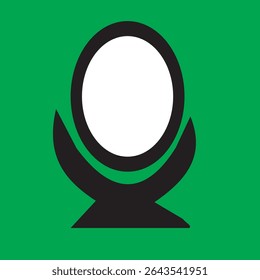 Ícone de espelho colorido e elegante em estilo vetorial elegante, simbolizando beleza, reflexão e decoração. Ideal para maquiagem, moda e design de interiores. Arquivo EPS do Adobe Illustrator incluído.