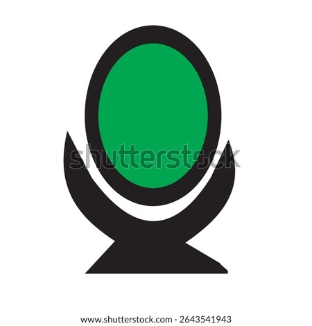 Stylish colorful mirror icon in elegant vector style, symbolizing beauty, reflection, and decor. Ideal for makeup, fashion, and interior design. Adobe Illustrator EPS file included.