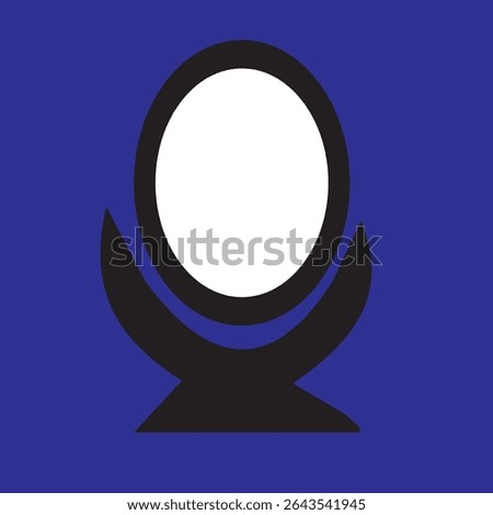 Stylish colorful mirror icon in elegant vector style, symbolizing beauty, reflection, and decor. Ideal for makeup, fashion, and interior design. Adobe Illustrator EPS file included.