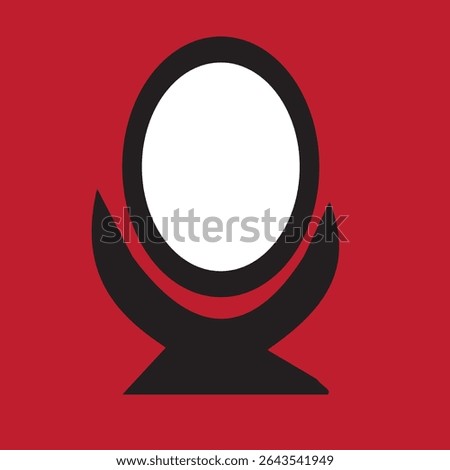 Stylish colorful mirror icon in elegant vector style, symbolizing beauty, reflection, and decor. Ideal for makeup, fashion, and interior design. Adobe Illustrator EPS file included.