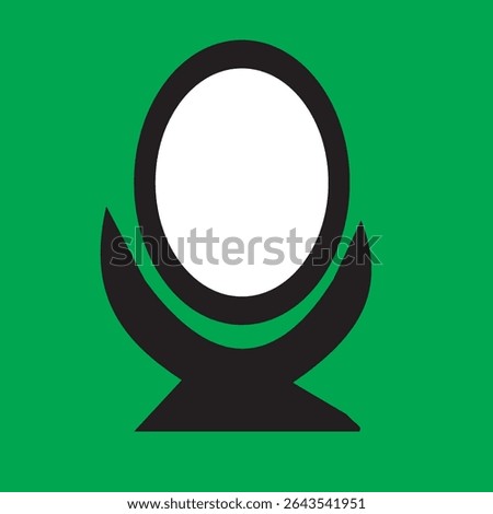 Stylish colorful mirror icon in elegant vector style, symbolizing beauty, reflection, and decor. Ideal for makeup, fashion, and interior design. Adobe Illustrator EPS file included.