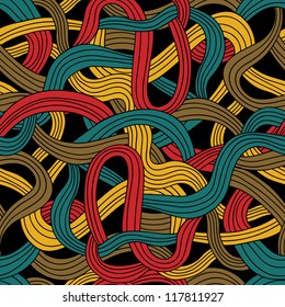 Stylish colorful seamless abstract hand-drawn vector pattern