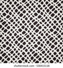 Stylish colorful seamless vector abstract background with wavy spots.  Mosaic print. Fractal canvas  illustration.