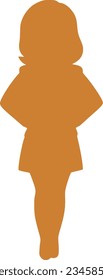 stylish colorful silhouette of a women