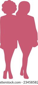 stylish colorful silhouette of a women