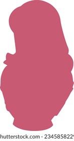 stylish colorful silhouette of a women