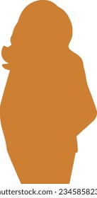 stylish colorful silhouette of a women