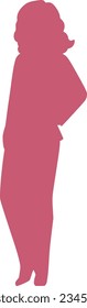 stylish colorful silhouette of a women