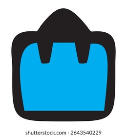 Stylish colorful vanity bag icon in elegant vector style, symbolizing fashion, makeup, and beauty. Ideal for cosmetic branding, travel kits, and personal care. EPS file included.