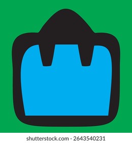 Stylish colorful vanity bag icon in elegant vector style, symbolizing fashion, makeup, and beauty. Ideal for cosmetic branding, travel kits, and personal care. EPS file included.
