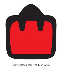 Stylish colorful vanity bag icon in elegant vector style, symbolizing fashion, makeup, and beauty. Ideal for cosmetic branding, travel kits, and personal care. EPS file included.