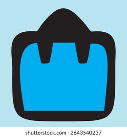 Stylish colorful vanity bag icon in elegant vector style, symbolizing fashion, makeup, and beauty. Ideal for cosmetic branding, travel kits, and personal care. EPS file included.