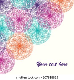Stylish colorful vector background with text