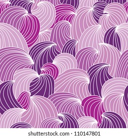  stylish colorful vector curled seamless pattern with waves