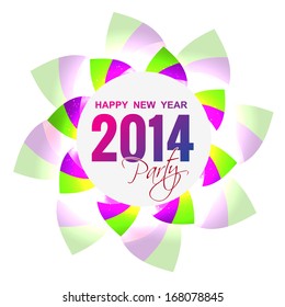 stylish colorful vector happy new year design