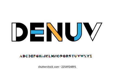 stylish colourful capital alphabet letter logo design