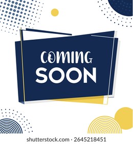 Stylish Coming Soon Event Announcement-Abstract Vector Illustration