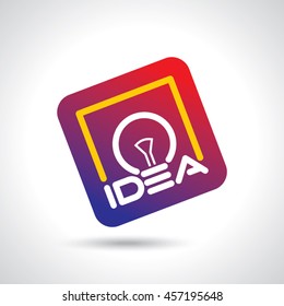 Stylish concept of successful idea design