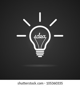 Stylish concept of successful idea inspired by bulb shape. Vector icon.