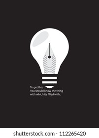 Stylish concept of successful idea inspired by bulb shape. Vector icon.