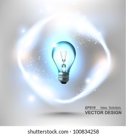 stylish conceptual digital light bulb idea design